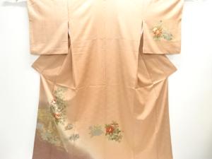 草花模様訪問着